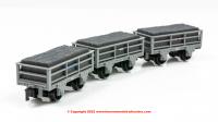 GR-320 Peco 2 Ton Slate Wagons in Grey livery - unbraked